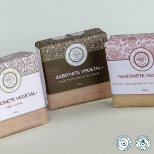 Sabonete Capim Limão + Sabonete de Argila Verde + Sabonete de Barbatimão